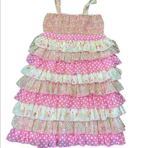 JUSTICE Girls 10 PINK Flapper TIERED DRESS